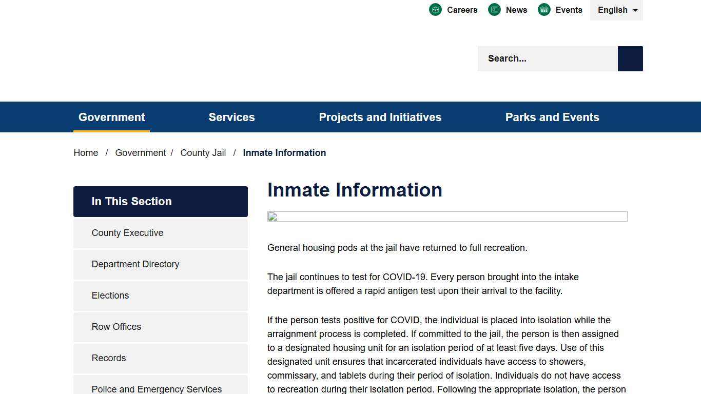 Inmate Information - Allegheny County, PA